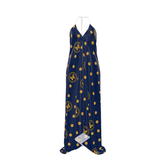 Halterneck backless dress