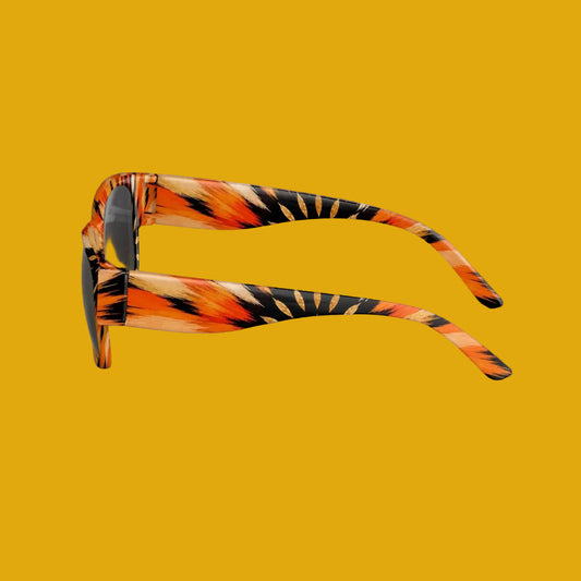 Orange Sunburst Designer Sunglasses | Bold Retro Resortwear