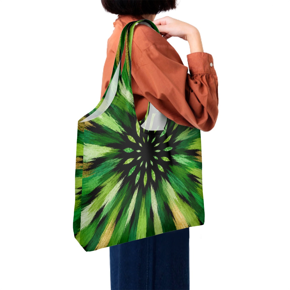 Emerald Sunburst Canvas Tote Bag | Beach Shopper | Grab the Look