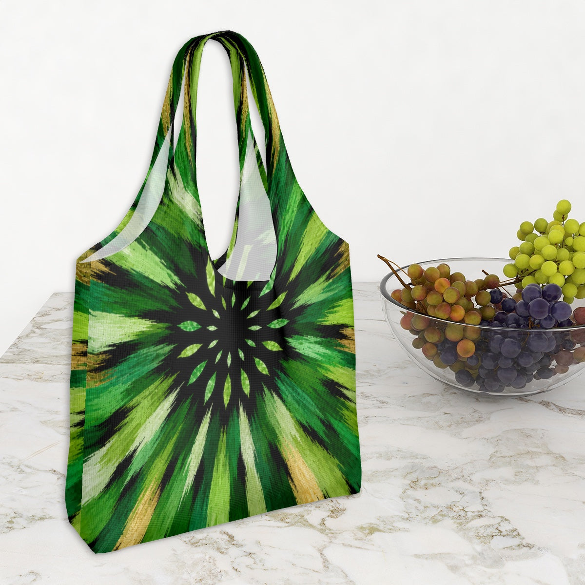 Emerald Sunburst Canvas Tote Bag | Beach Shopper | Grab the Look