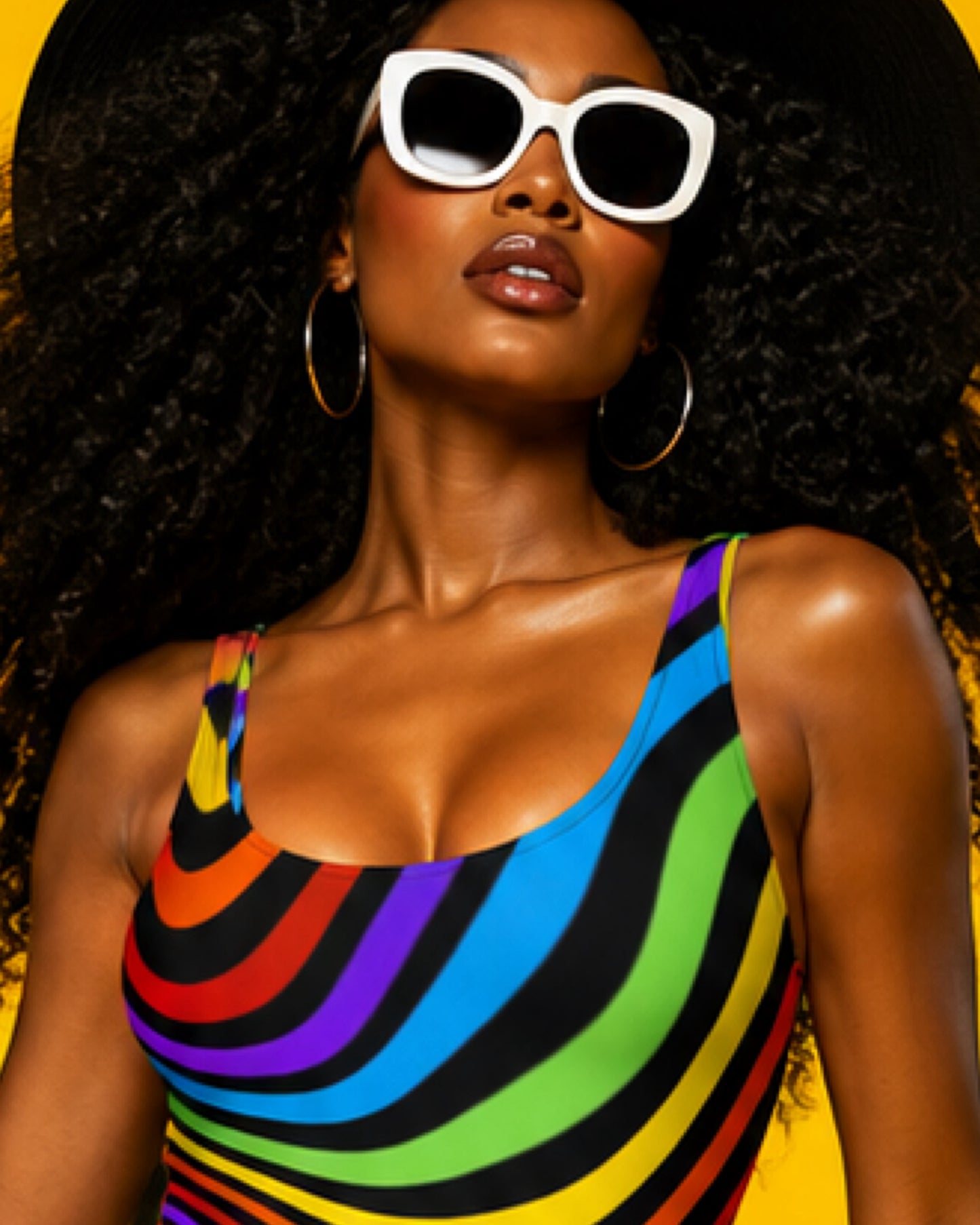 Rainbow Wave Beach Sarong | Colourful Resortwear Cover-Up – Wear It First
