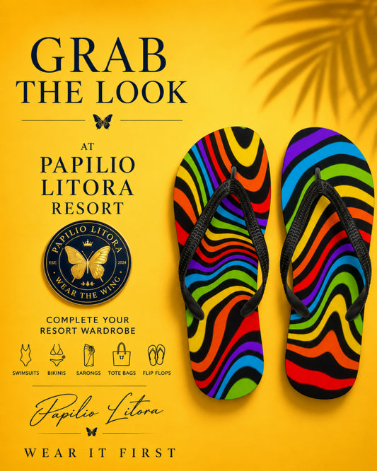 Colourful Wave Flip-Flops | Bold Resort Sandals – Wear It First