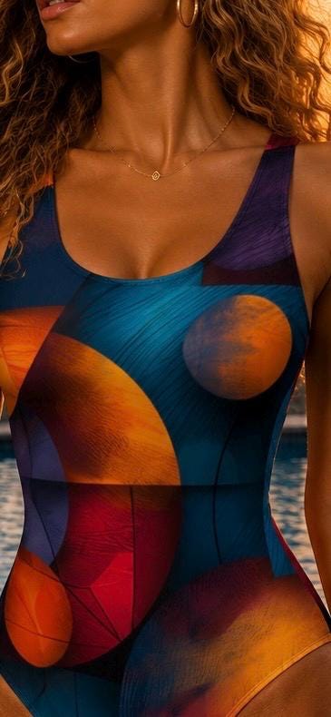 One Piece Swimsuit Women | Sunset Mosaic | Luxury Resort Swimwear | Beachwear | Papilio Litora. Wear It First