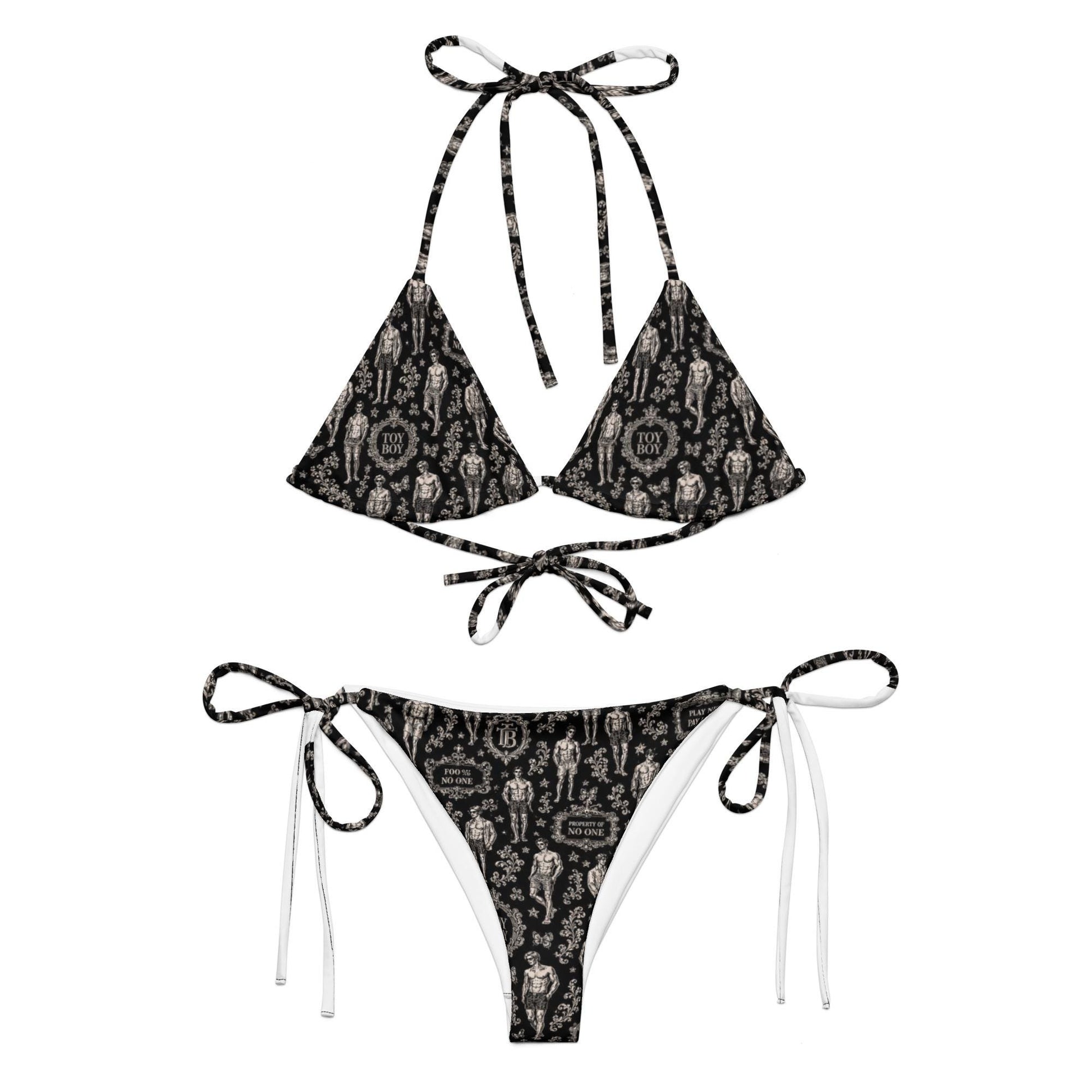 Two Piece Bikini | TOY BOY NOIR | Luxury Resort Wear | Women’s Swimwear | Beach Pool Sunwear | Papilio Litora