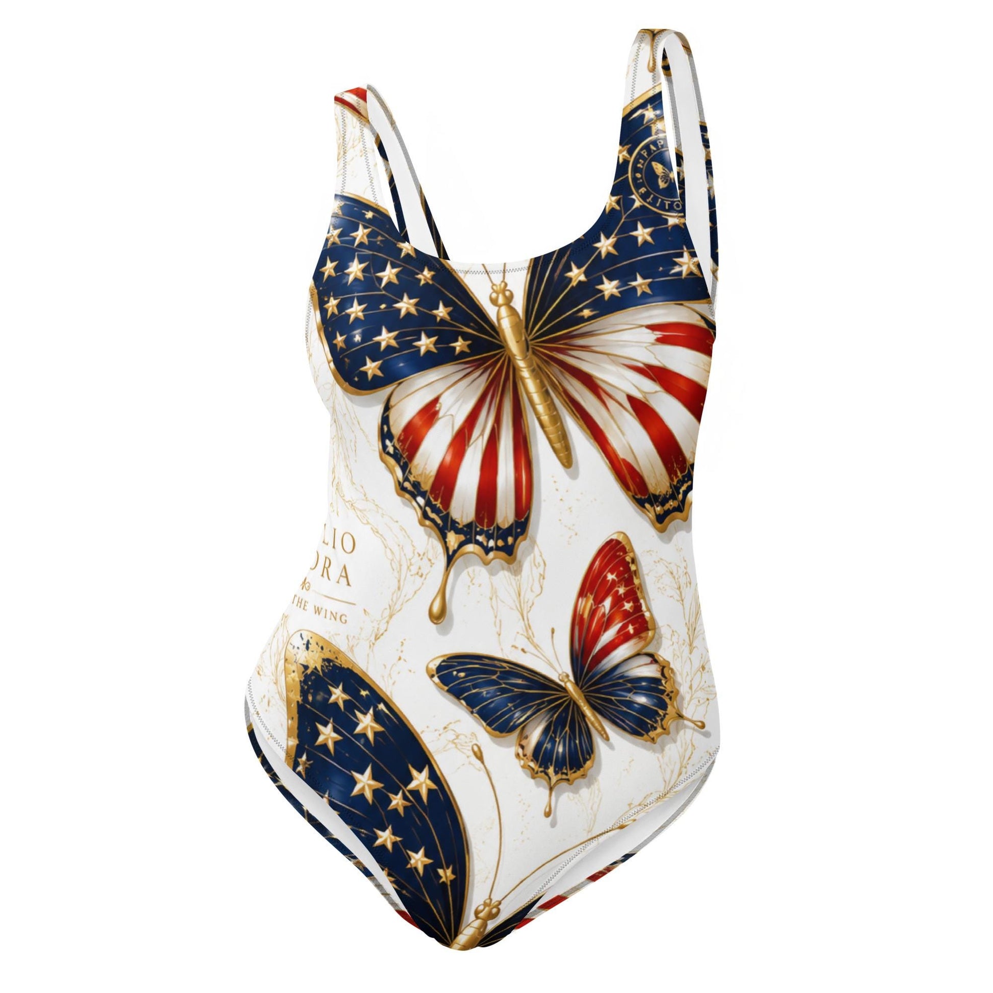 One Piece Swimsuit Women | Stars Stripes Design | Luxury Resort Swimwear | Beachwear | Papilio Litora