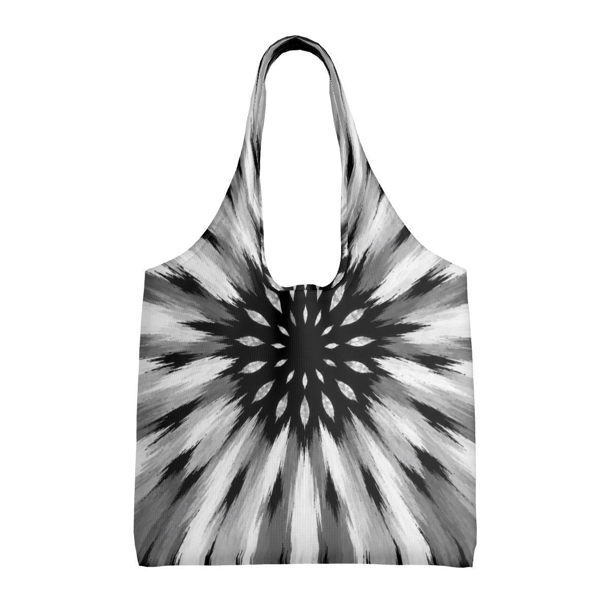 Black & White Sunburst Beach Tote Bag for Women, Luxury Designer Resort Tote, Yacht Club Style. Wear It First