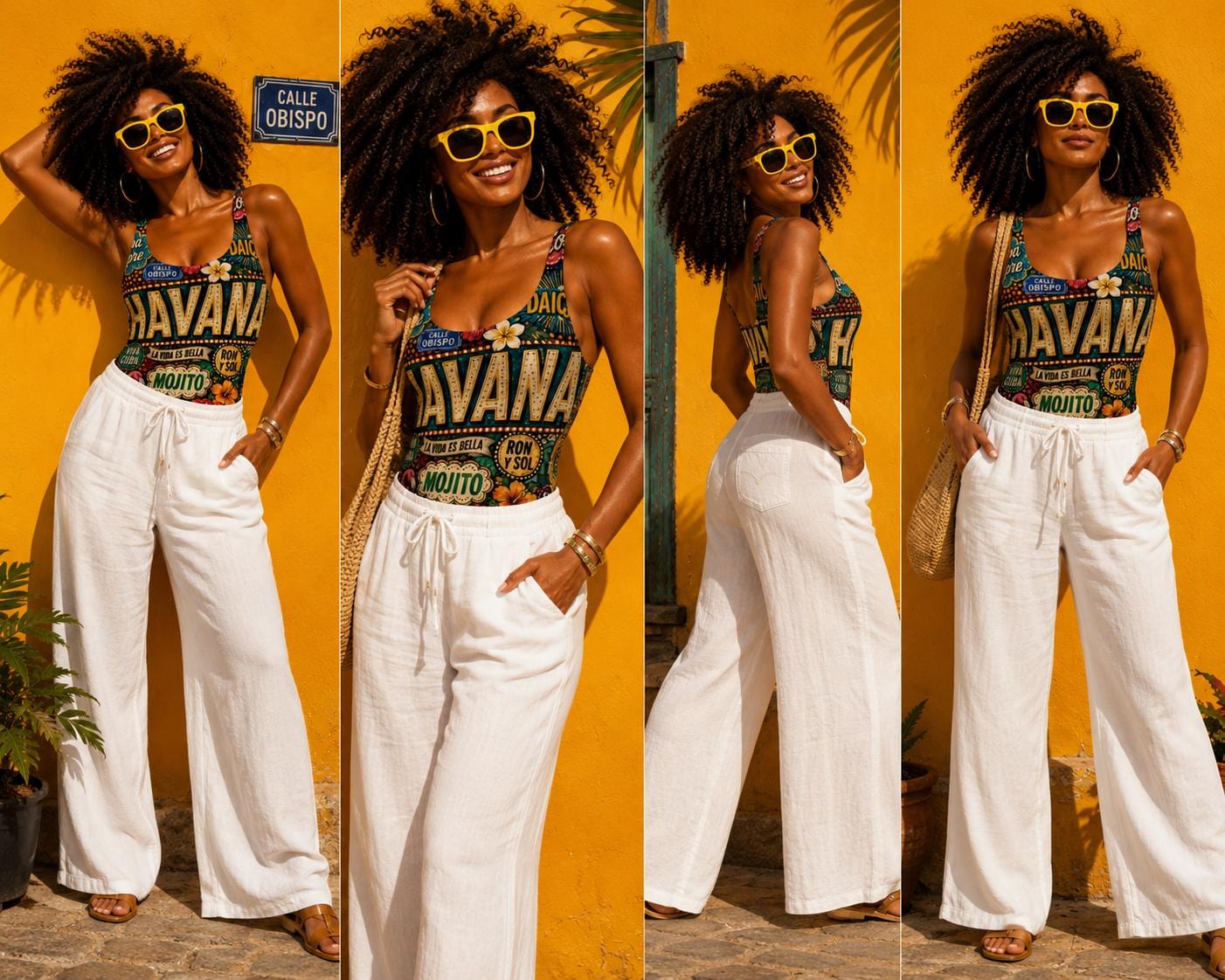 One Piece Swimsuit for Women, Havana Cuba Destination Print, Luxury Resort Wear Beachwear, Papilio Litora. Wear It First.