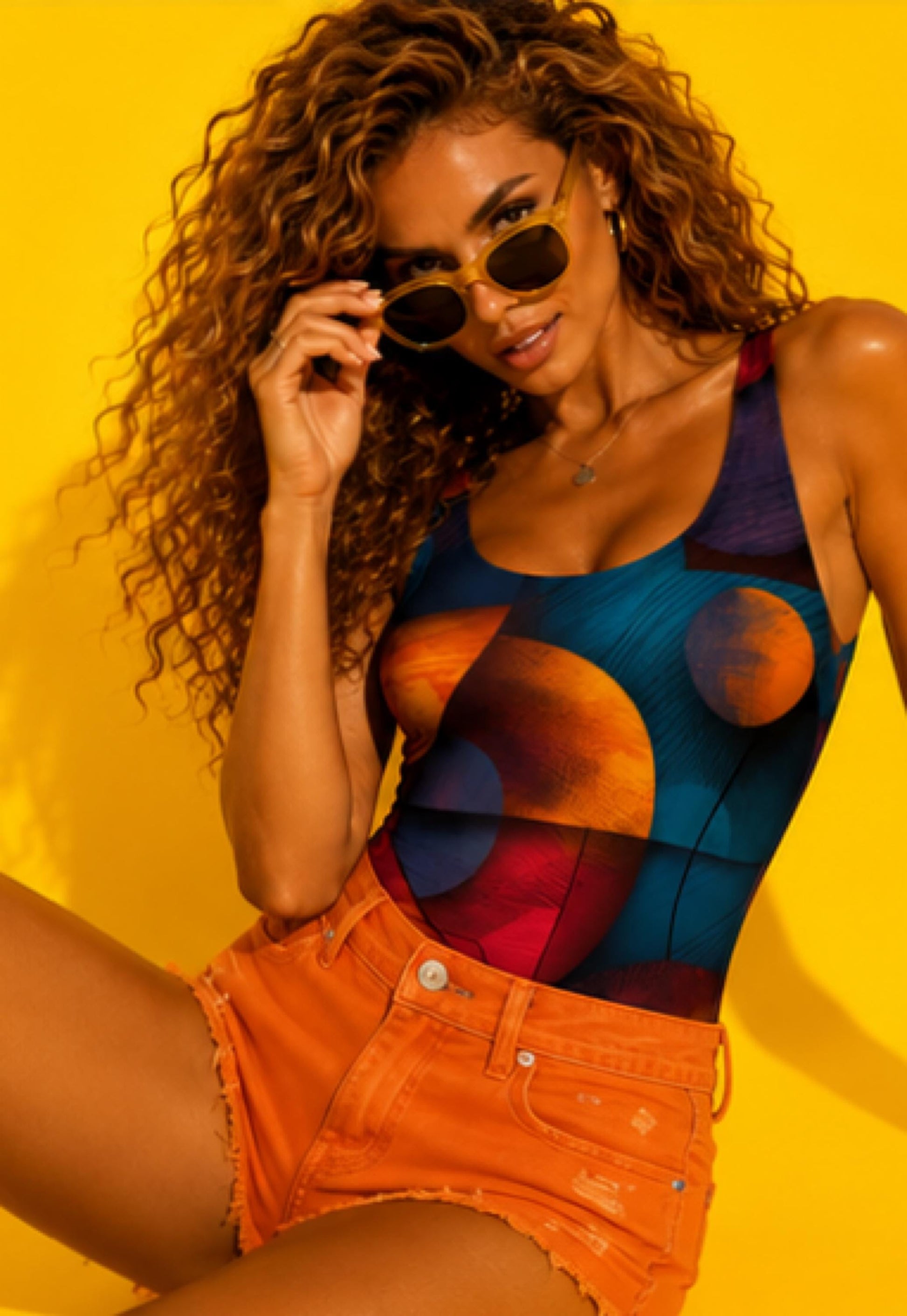 One Piece Swimsuit Women | Sunset Mosaic | Luxury Resort Swimwear | Beachwear | Papilio Litora. Wear It First