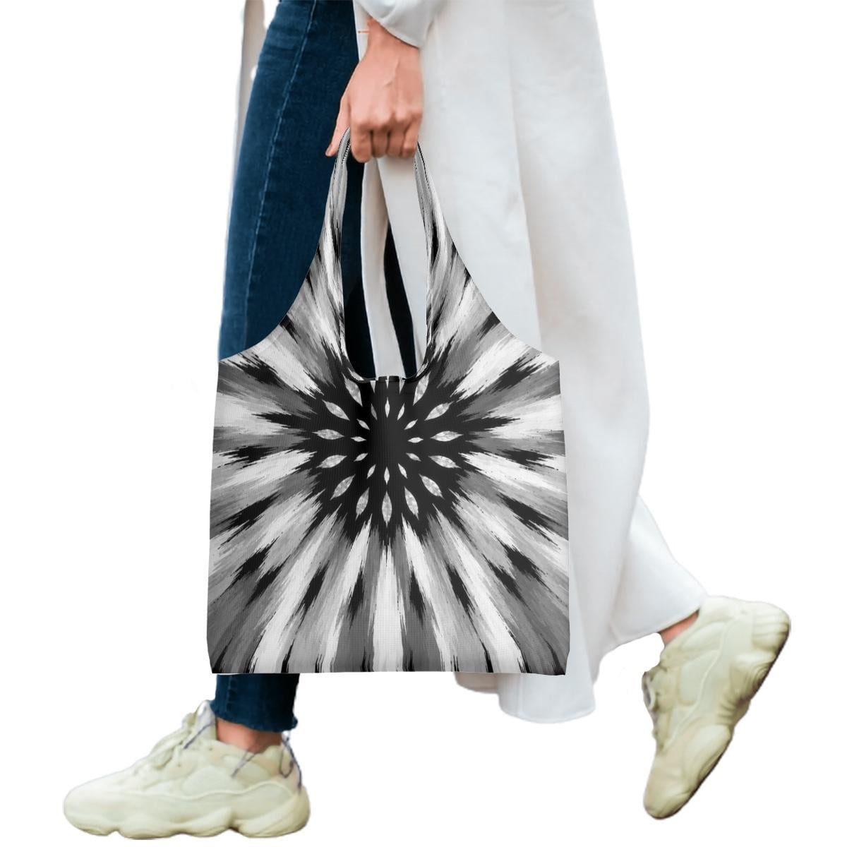 Black & White Sunburst Beach Tote Bag for Women, Luxury Designer Resort Tote, Yacht Club Style. Wear It First