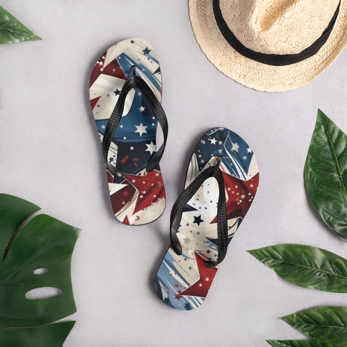 Luxury Women’s Flip Flops | Stars & Stripes Resort Sandals | Wear It First™ | Grab the Look | Papilio Litora